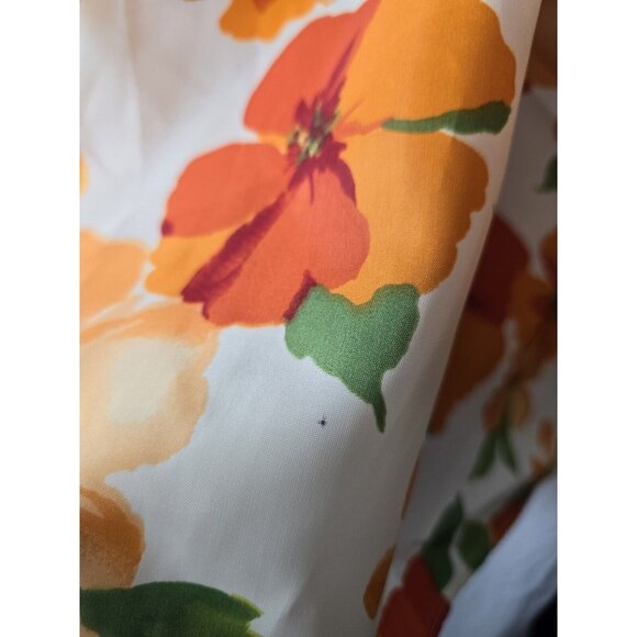 Davids Bridal Short Bright Orange floral Strapless Formal dress- Size 4- NWT - Picture 4 of 12